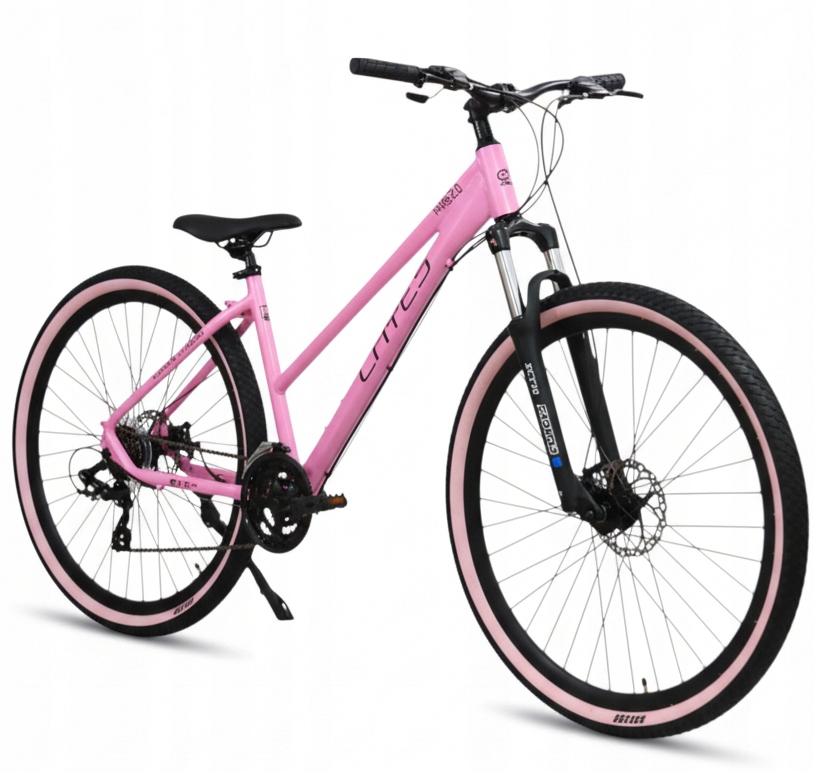 Rower Damski Aluminiowy Lekki 29 cali Mtb Rama 17 " Róż Cayes Paris