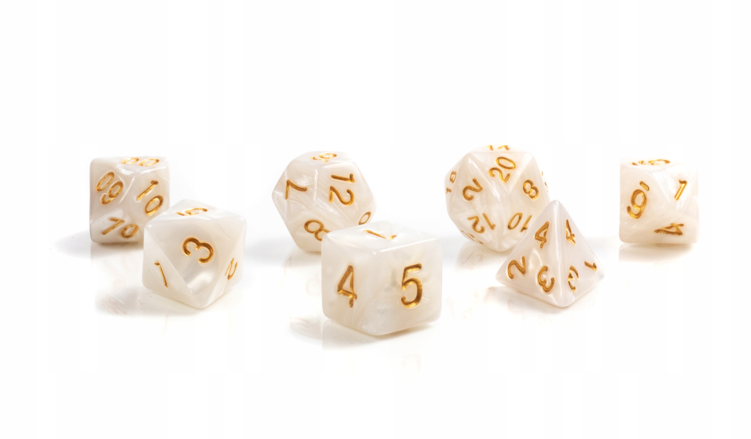 LWIĄTKO Z CINTRY ZESTAW 7 JADEITOWYCH KOŚCI KOSTEK RPG