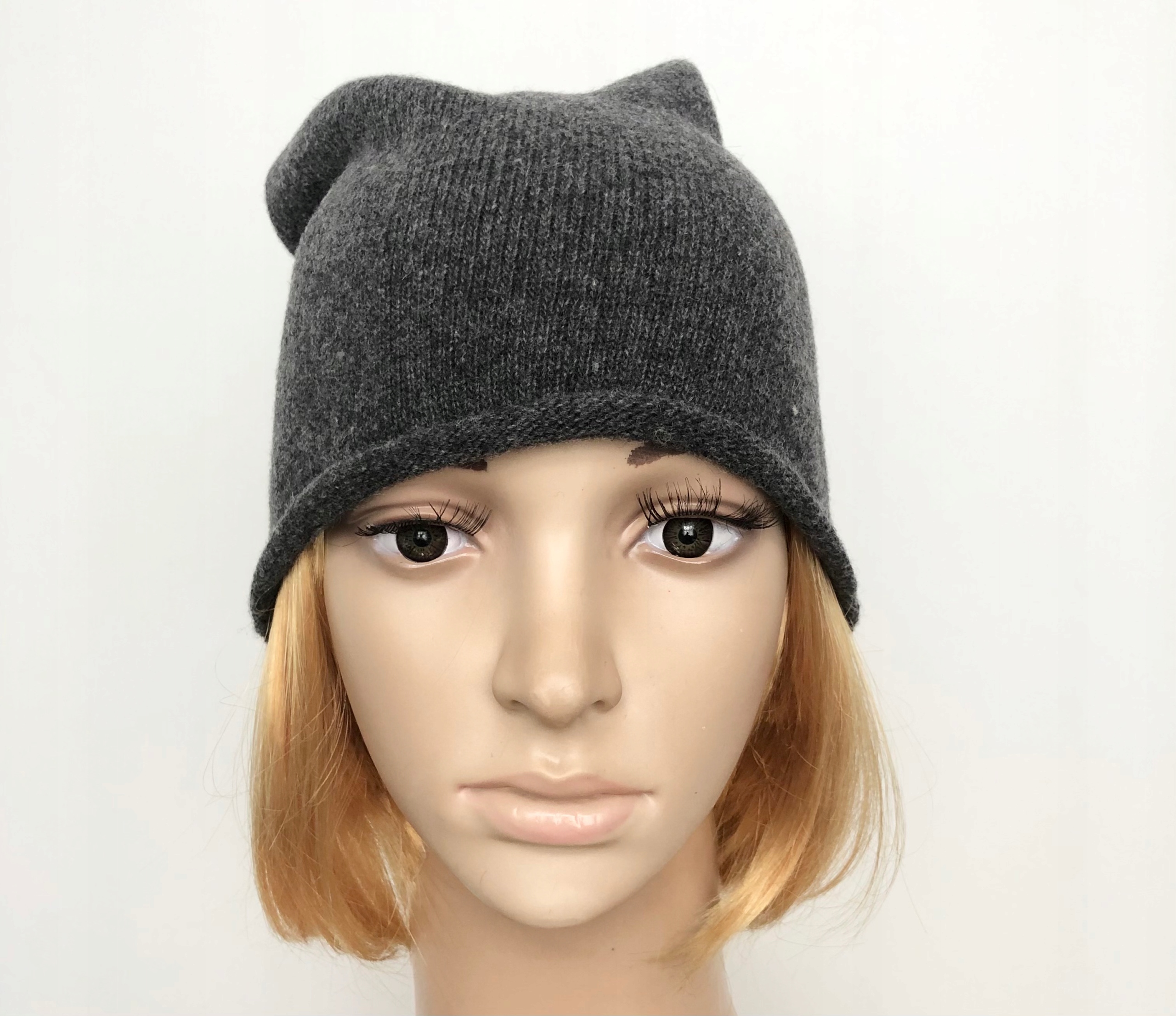 Wełniana czapka jesienna/zimowa, oversize, beanie Marka inna