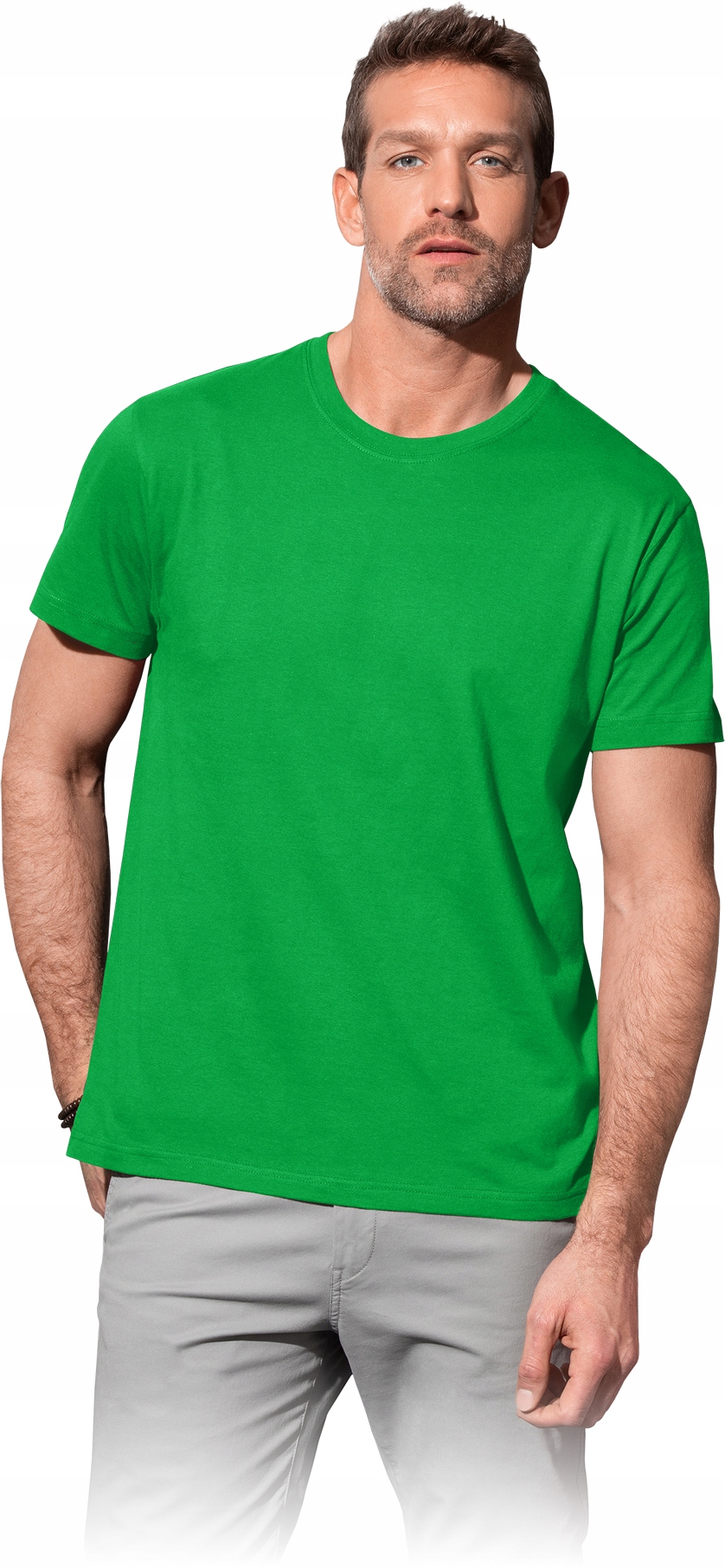 

T-shirt męski bawełniany bez szwów bocznych