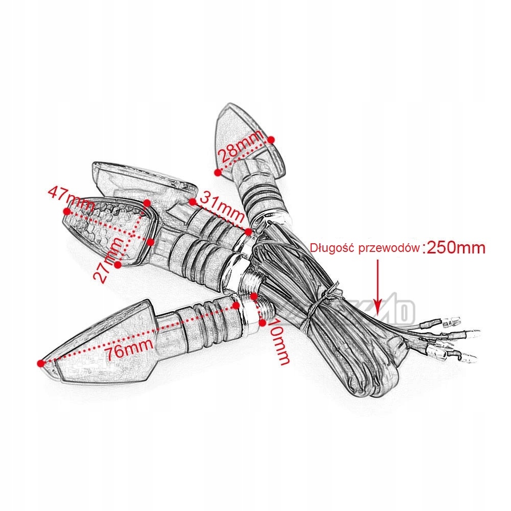 YIYE Kierunkowskizy motocyklowe czarne dymione LED EAN (GTIN) 6942704059813