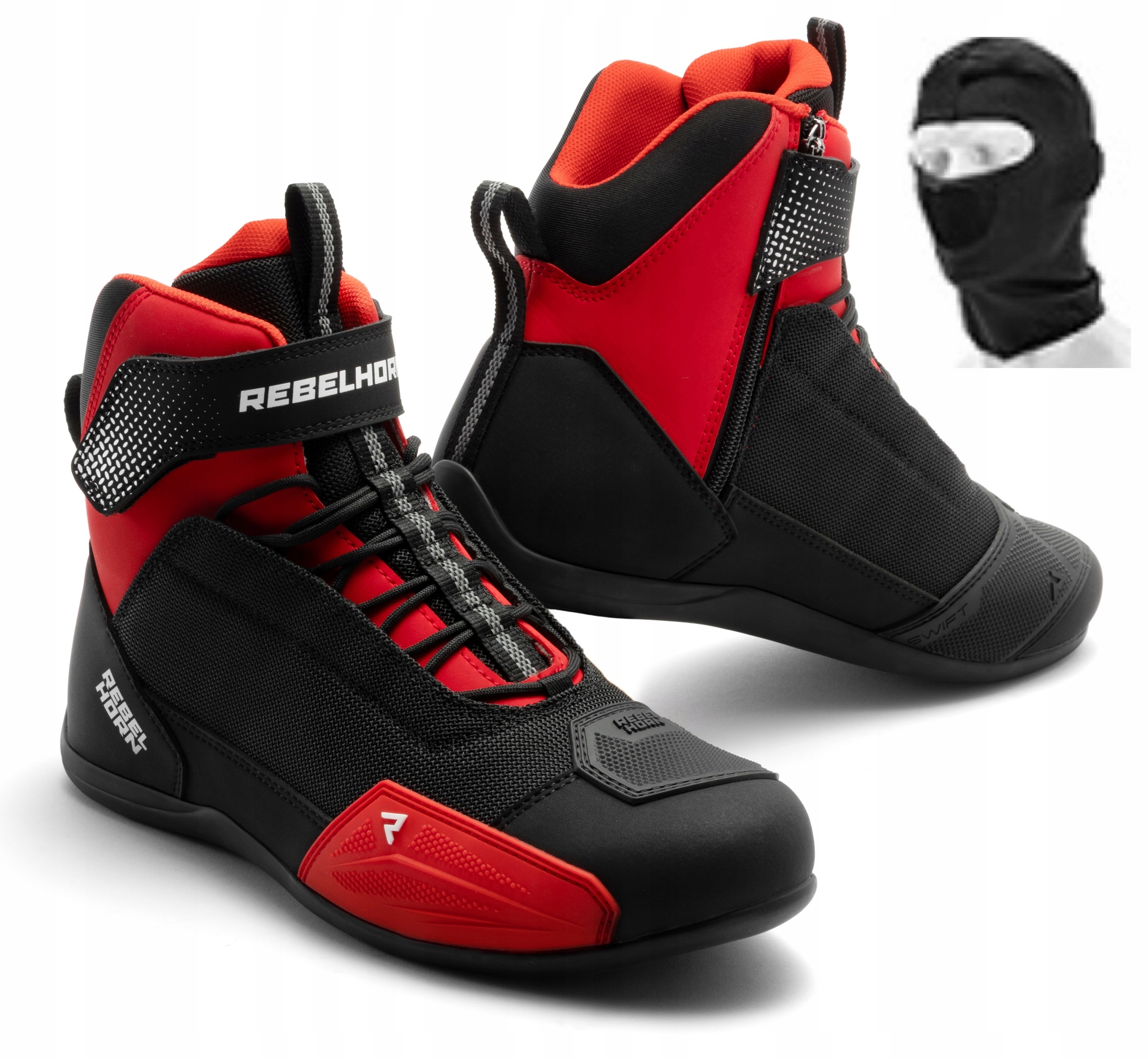 Motocyklové topánky Rebelhorn Swift Black Red 45 mestská kukla zdarma