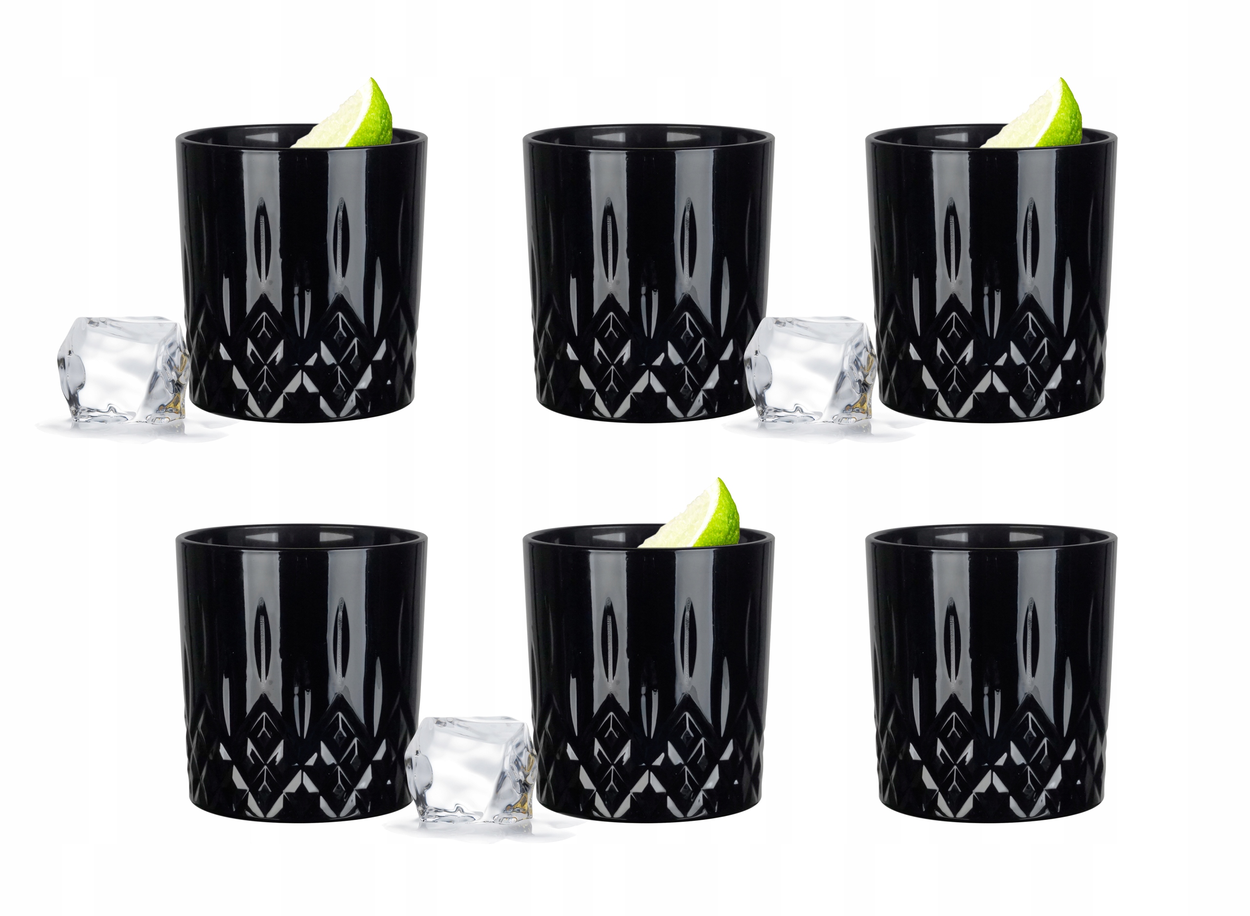 

6x Szklanka Czarna 280ml Połysk, Drinki, Woda
