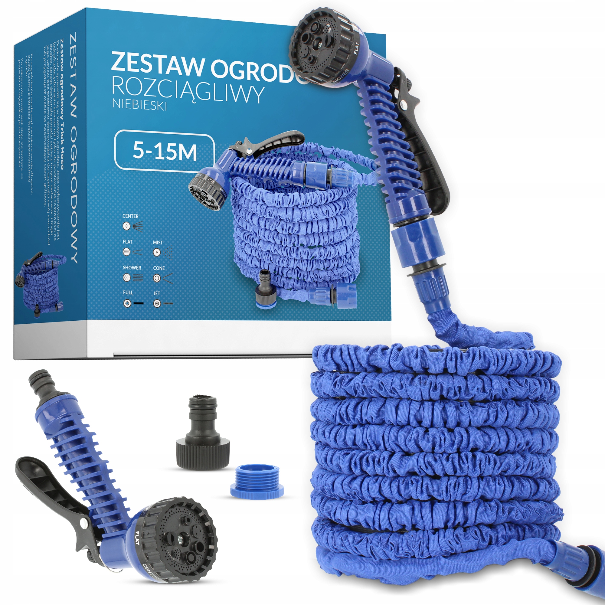 

Wąż Ogrodowy Elastyczny 5-15m Pistolet Zestaw