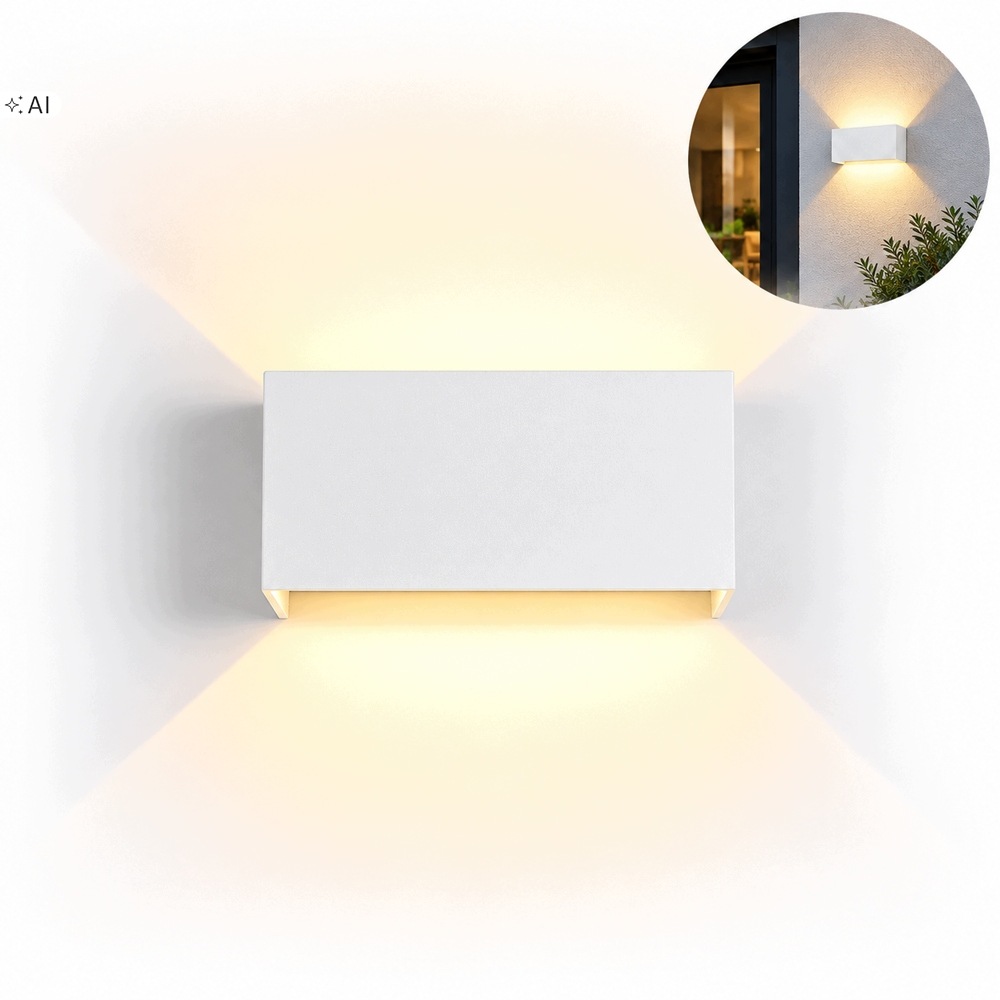 Nástěnná fasádní Led lampa Venkovní zahradní svítidlo Nahoru Dolů 24W IP65