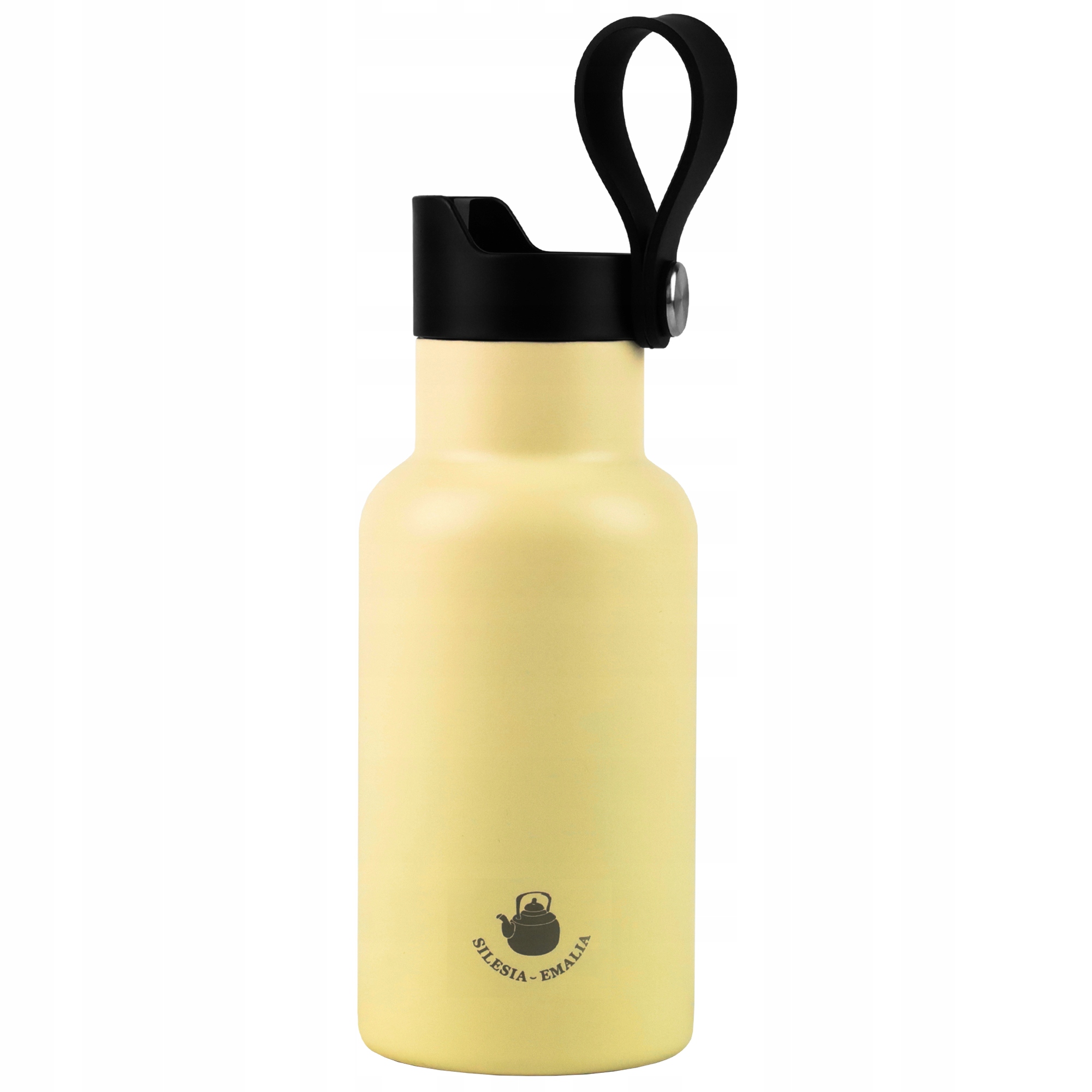 Kubek termiczny ze stali nierdzewnej 500ml Kremowy Z Uchwytem