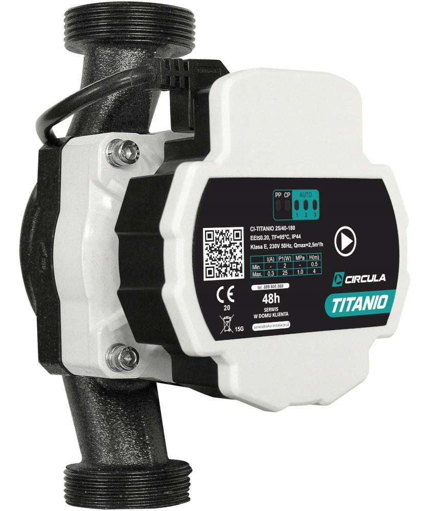 Čerpadlo pre Co Circula Titanio 25/60 180 mm
