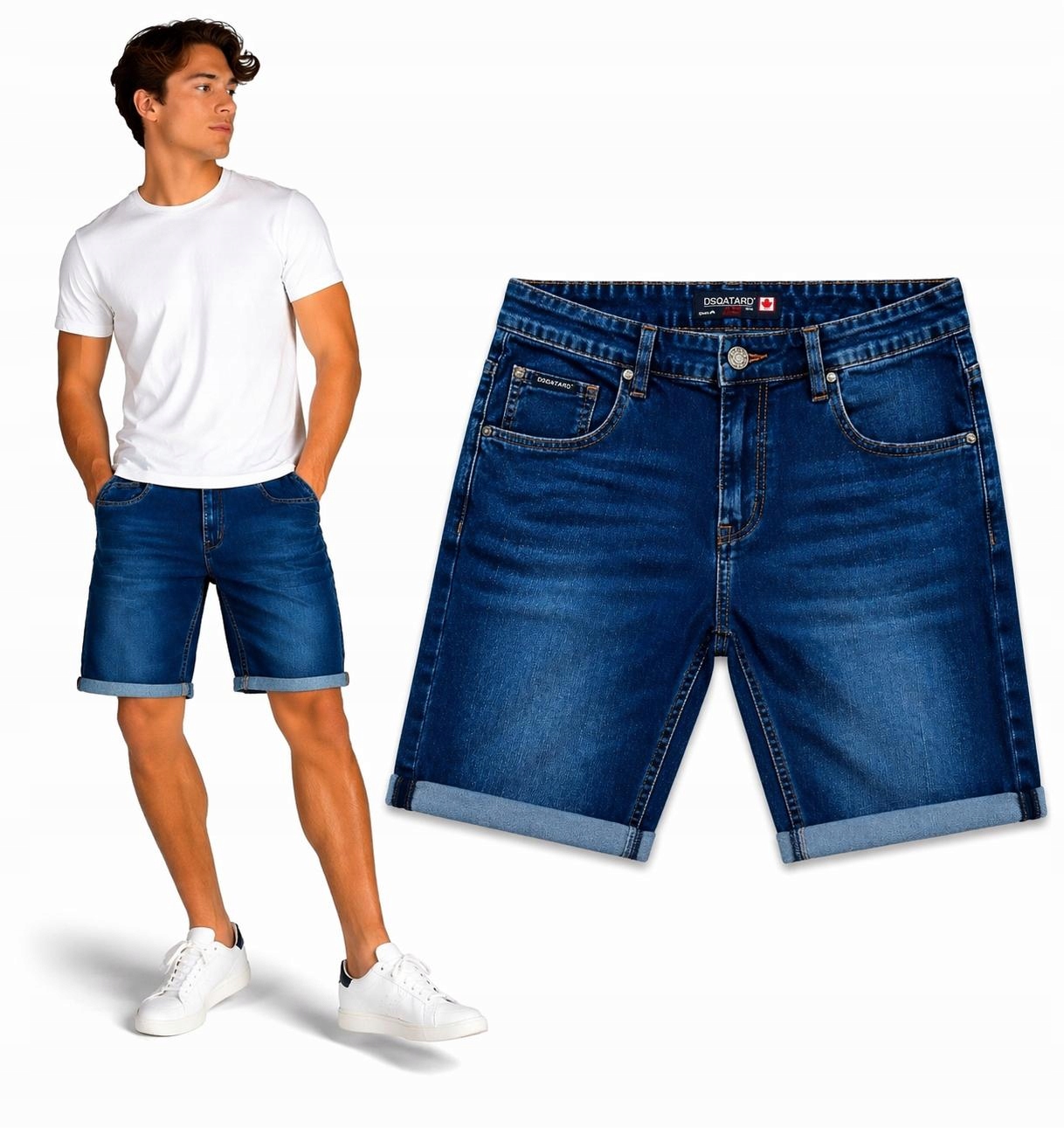 Krátké pánské Kraťasy Modré na léto Velké Velikosti Dsq 6XL