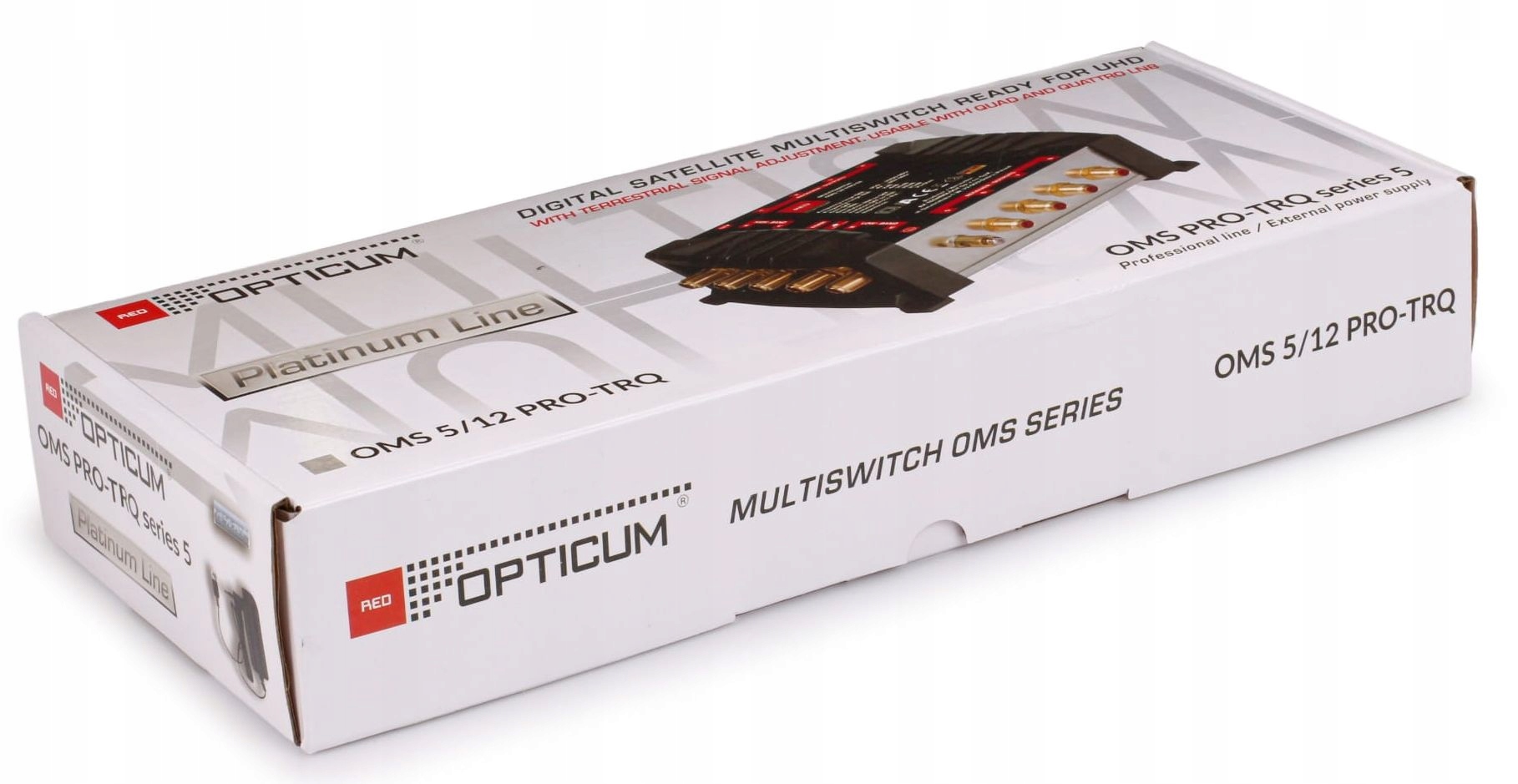 MultiSwitch 5/ 12 Wyjść TV OPTICUM Regulacja 15dB Szerokość produktu 25.5 cm