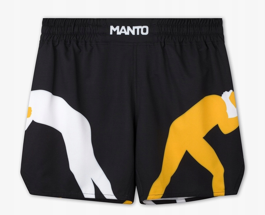 Manto Spodenki Treningowe Logo Mma Bjj Grappling Szorty Sportowe Czarne L