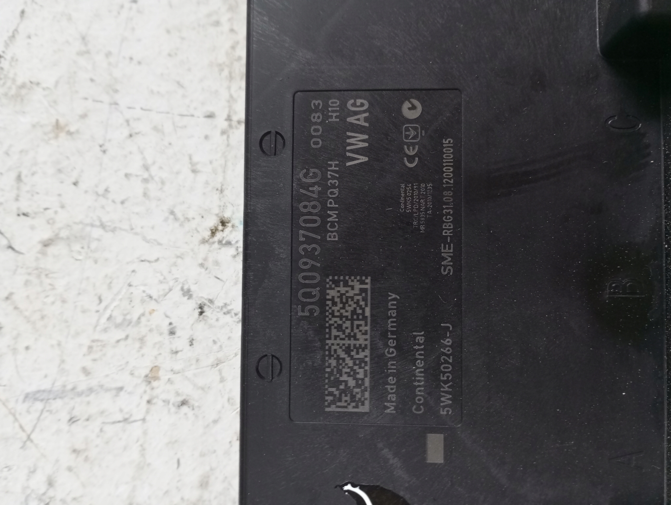 Unité commande confort BCM AUDI A3 8V0 5Q0937084G