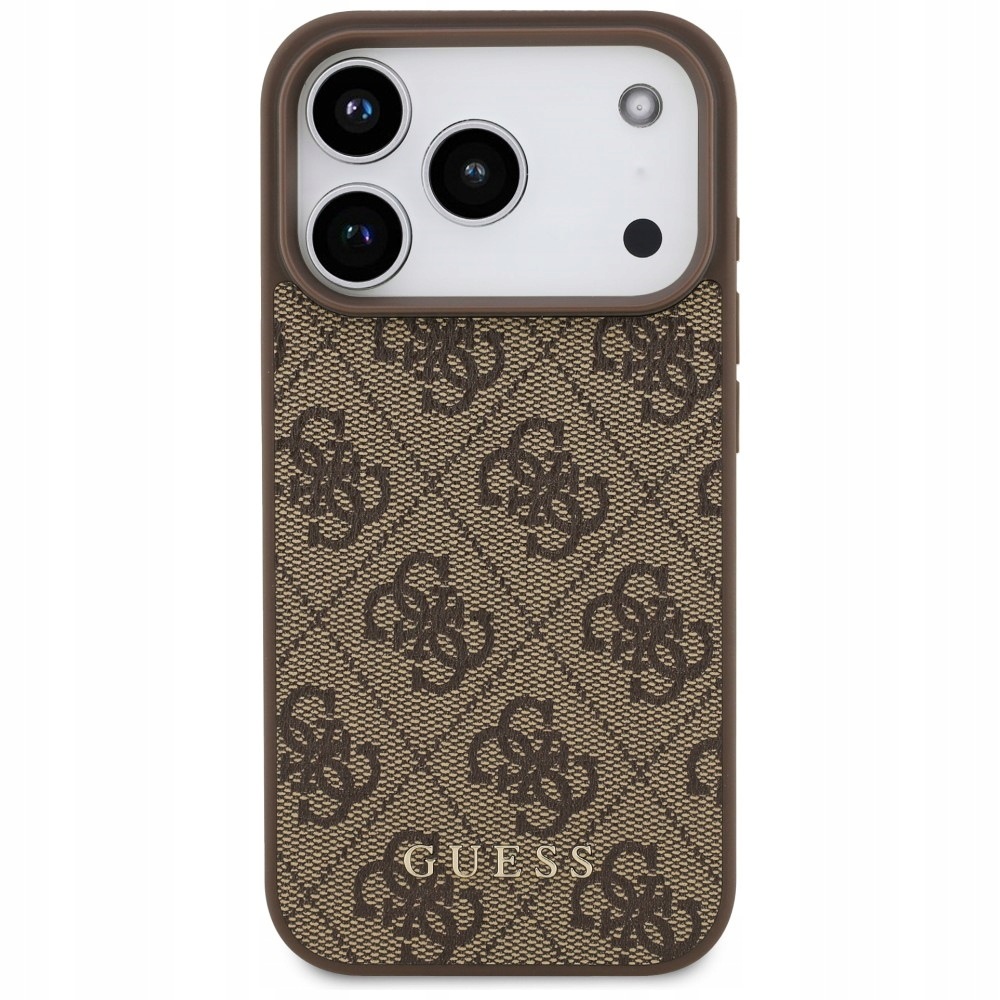 Pouzdro Guess 4G Classic pro iPhone 18 Pro 17 Pro, hnědé obal