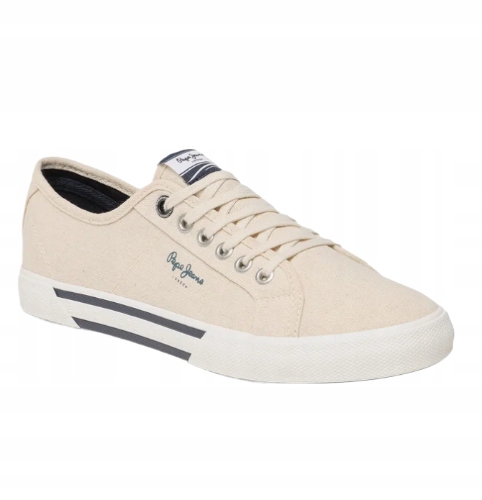 Pepe Jeans Béžové Pánské Šněrovací Tenisky Z Tkaniny 42 Awf