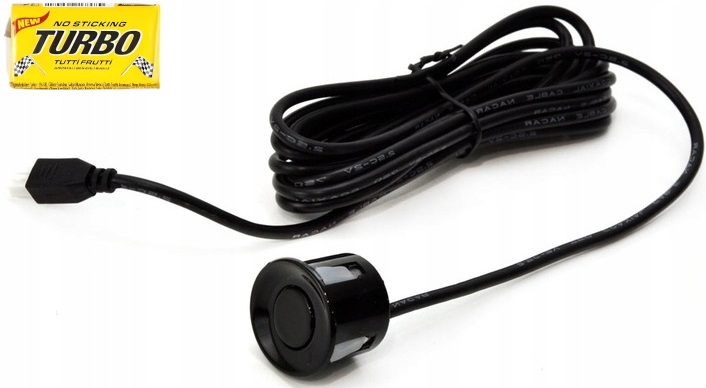 Czujnik Sensor Do Parkowania Cofania Kolor Czarny Czarne 22mm kabel 2,25m