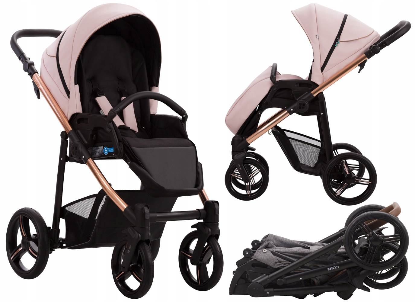 Wózek Spacerowy Bebetto Nico Estilo Pro Folia Uchwyt Przykrycie 04