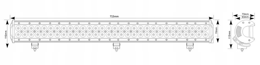 PANEL LAMPA ROBOCZA 60-LED 9600LM 2-RZĘDOWA Stan opakowania oryginalne