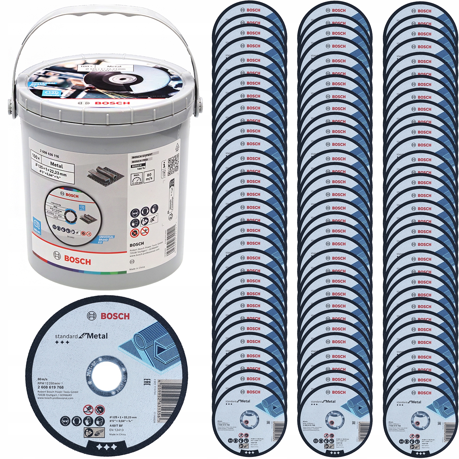 Kotouč Na Řezání 125x1,00MM 100 Kusů Na Řezání Kovu Z Oceli Bosch
