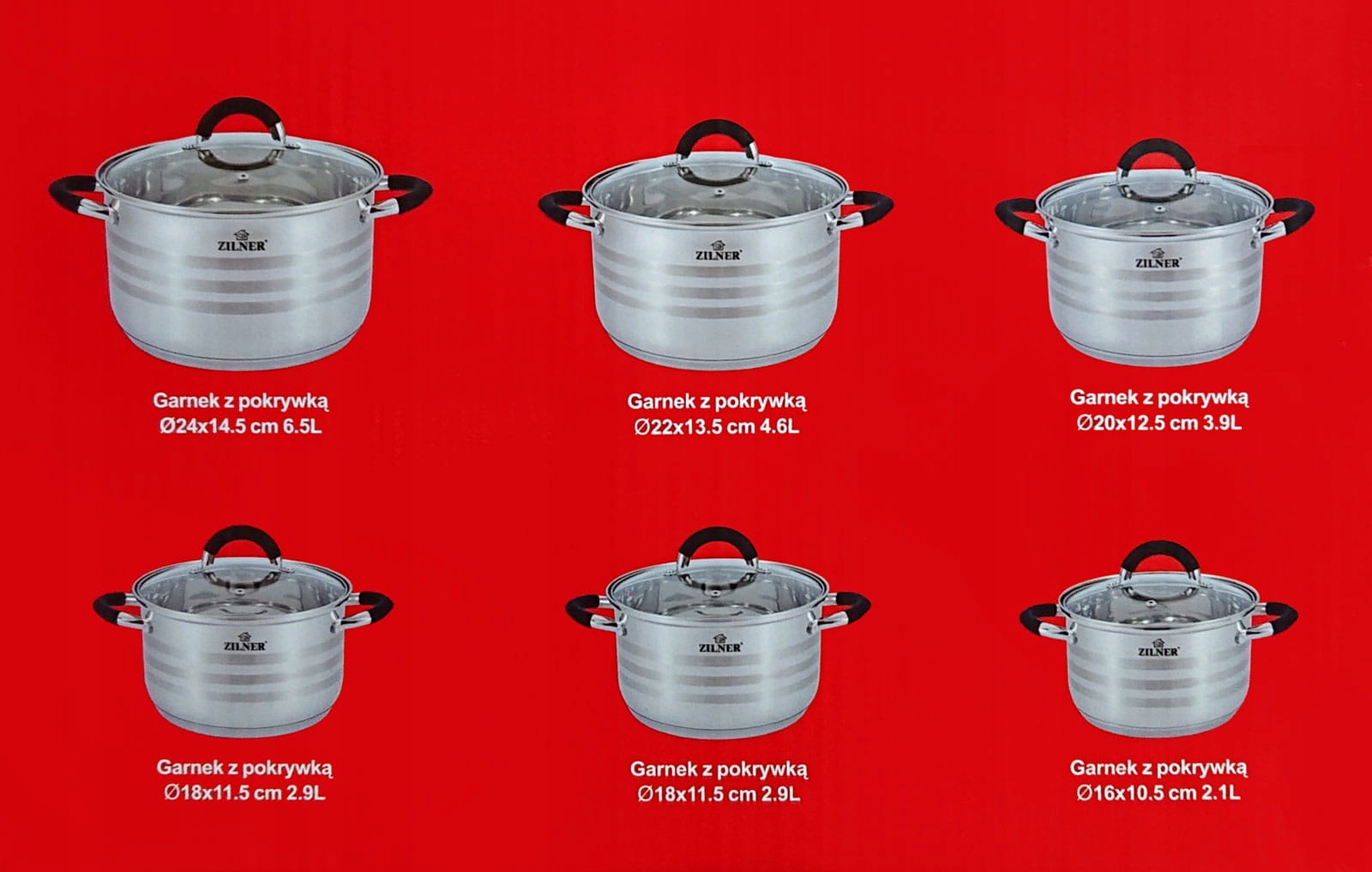 ZESTAW GARNKÓW STALOWYCH 12 ELE ZILNER ZL-8110 Kod producenta ZL-8110