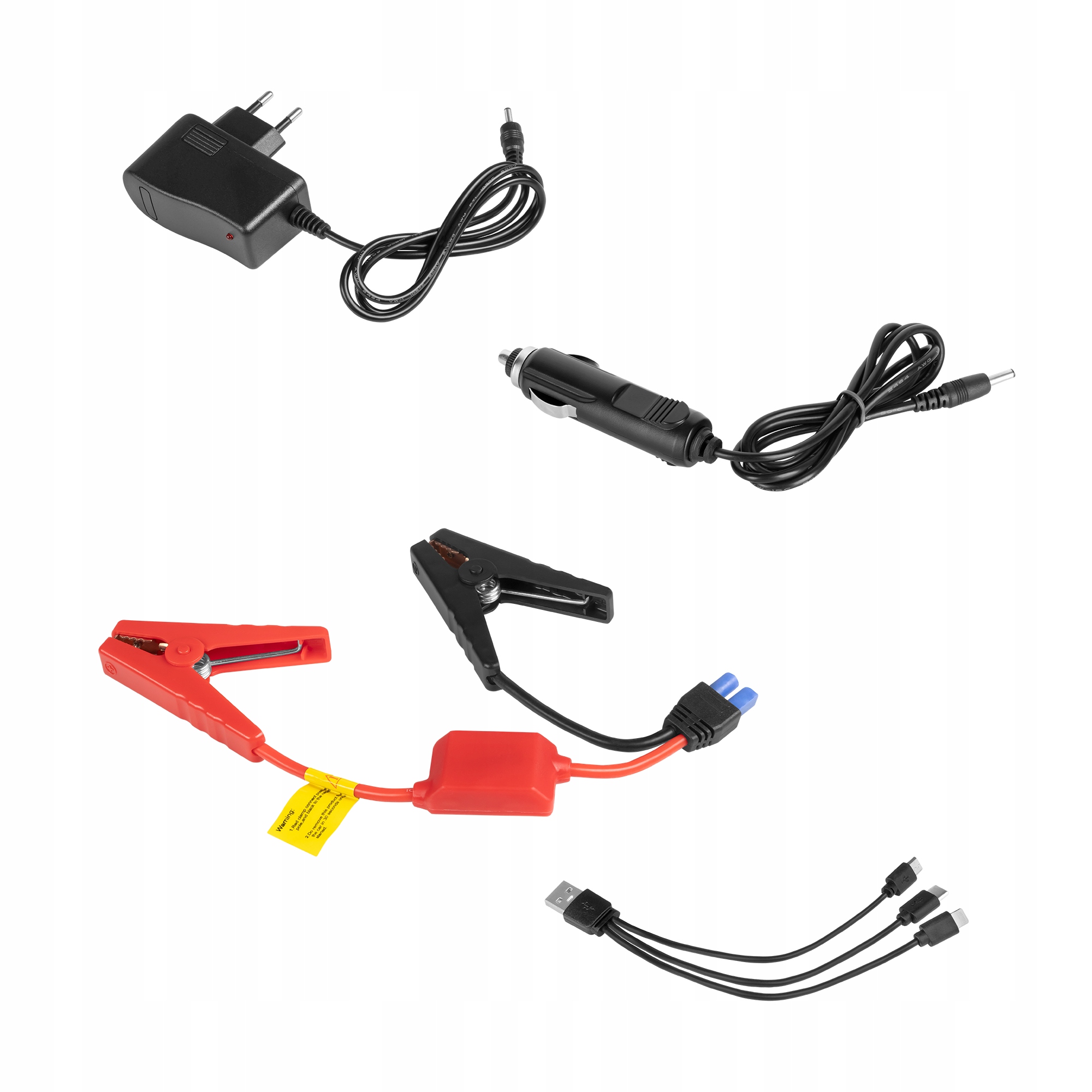 Jump starter - power bank z przewodami rozruchowymi i kompresorem Model JUMP STARTER