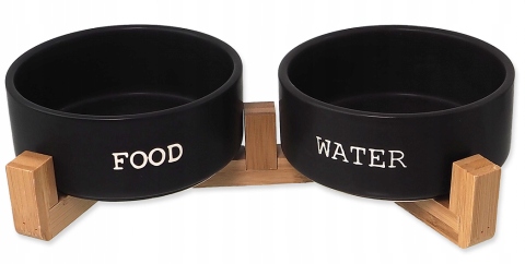 Levně Sada dvou keramických misek Dog Fantasy černá 0,85 l