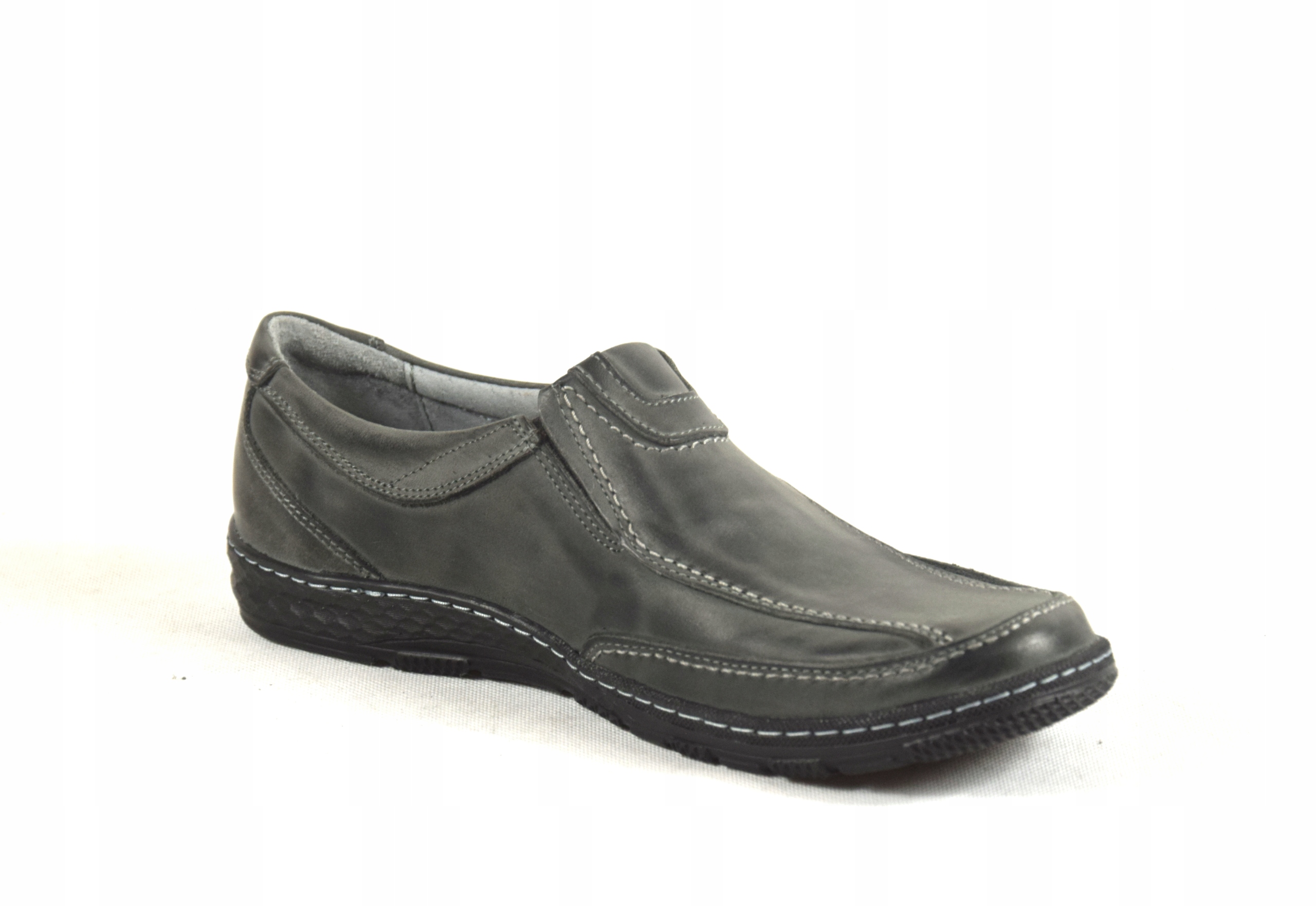 MĘSKIE PÓŁBUTY CASUAL WSUWANE POPIEL r. 43 151 Model Półbuty