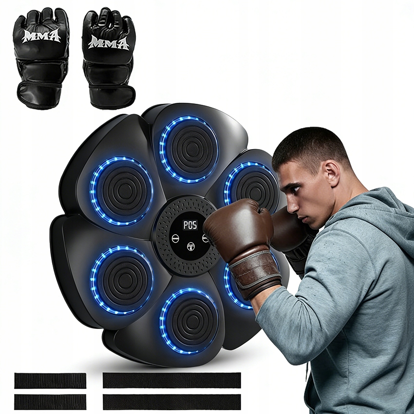 Interaktywna Maszyna Do Boksu Rękawice Muzyczny Zestaw Trening 1000MAH
