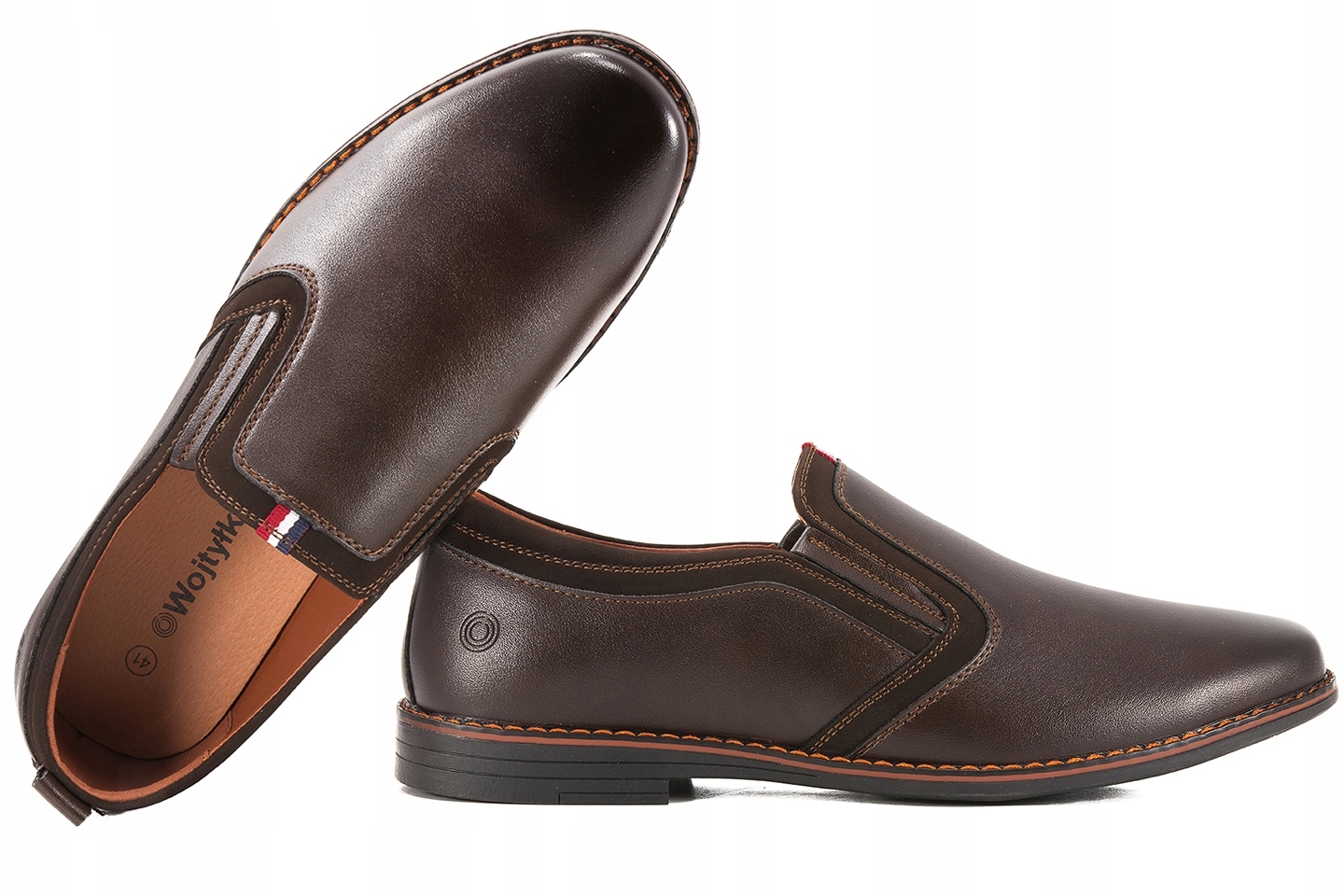 Wojtyłko 9W22602V Pánské Mokasíny Návštěvní Polobotky hnědé 44 Hnědá