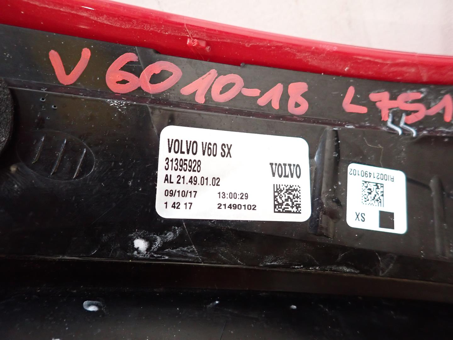 light rear part rear left VOLVO V60 2010- 31395928