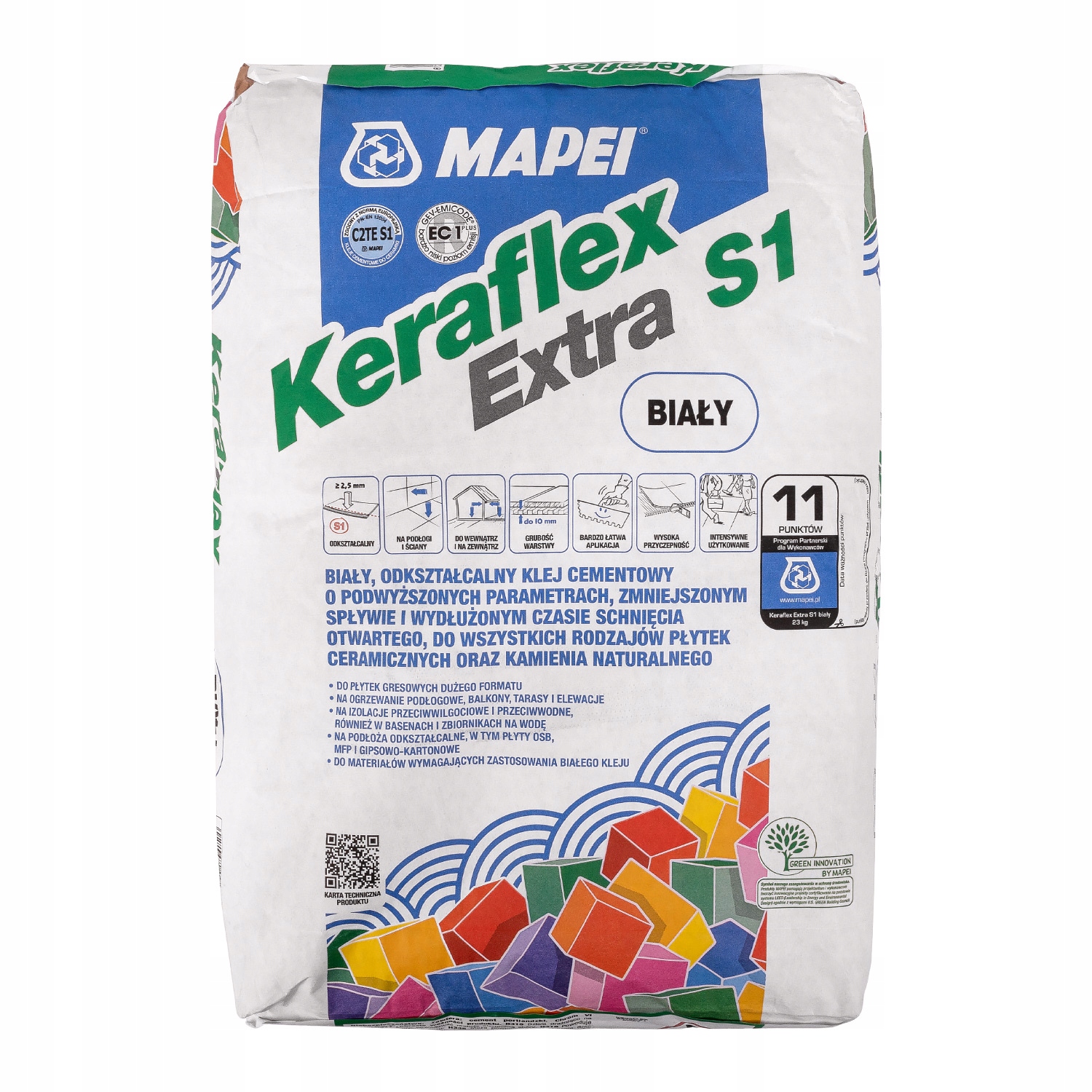 

Klej Mapei Keraflex Extra S1 Biały 23 kg