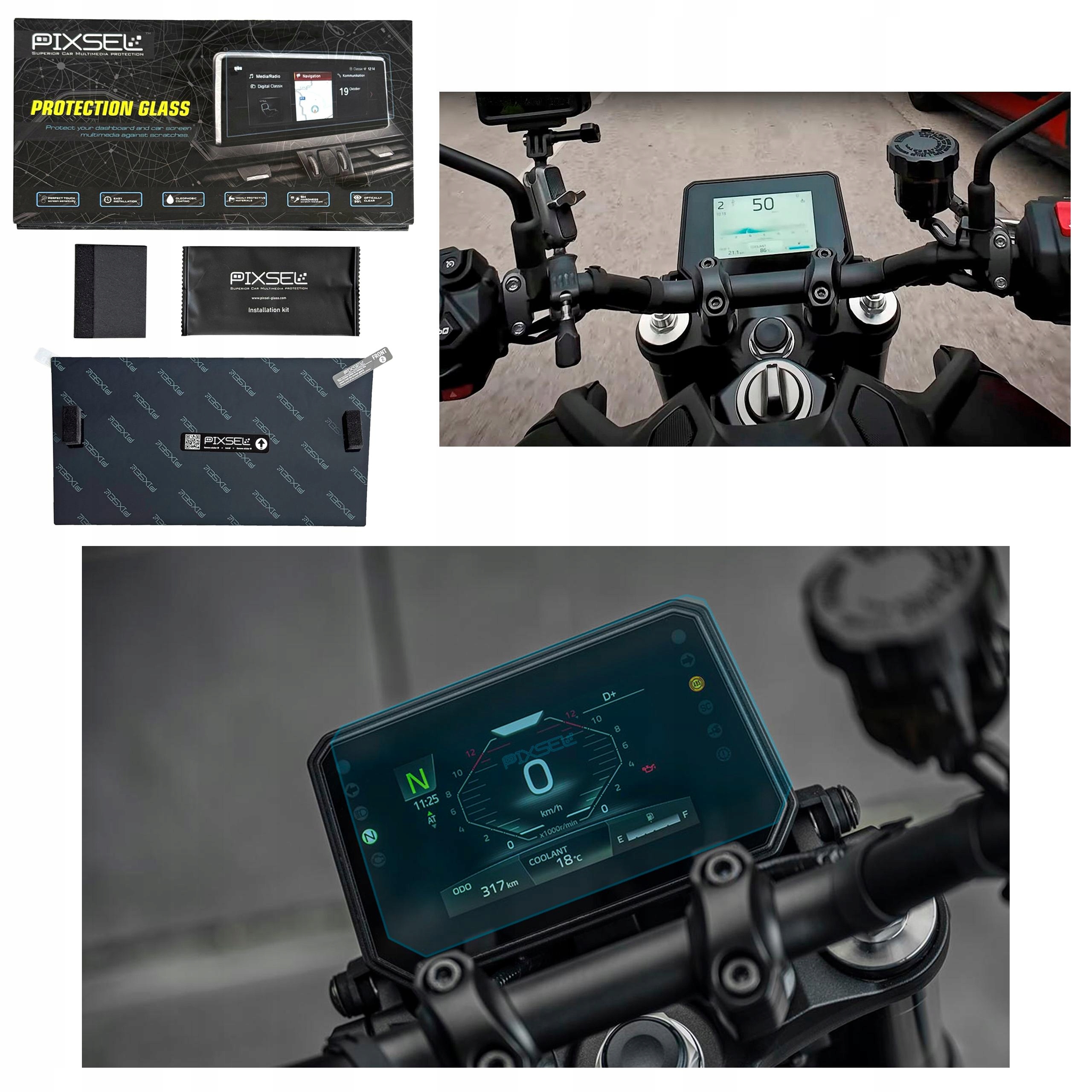 Antyodciskowe Matowe Szkło Ochronne Yamaha MT-09 Y-amt 2024- 7.9“