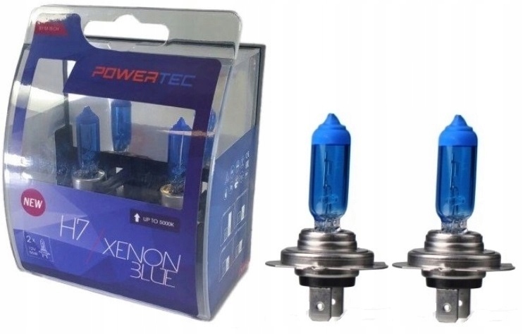 

2x H7 Powertec Żarówki Niebieski Xenon Blue M-Tech
