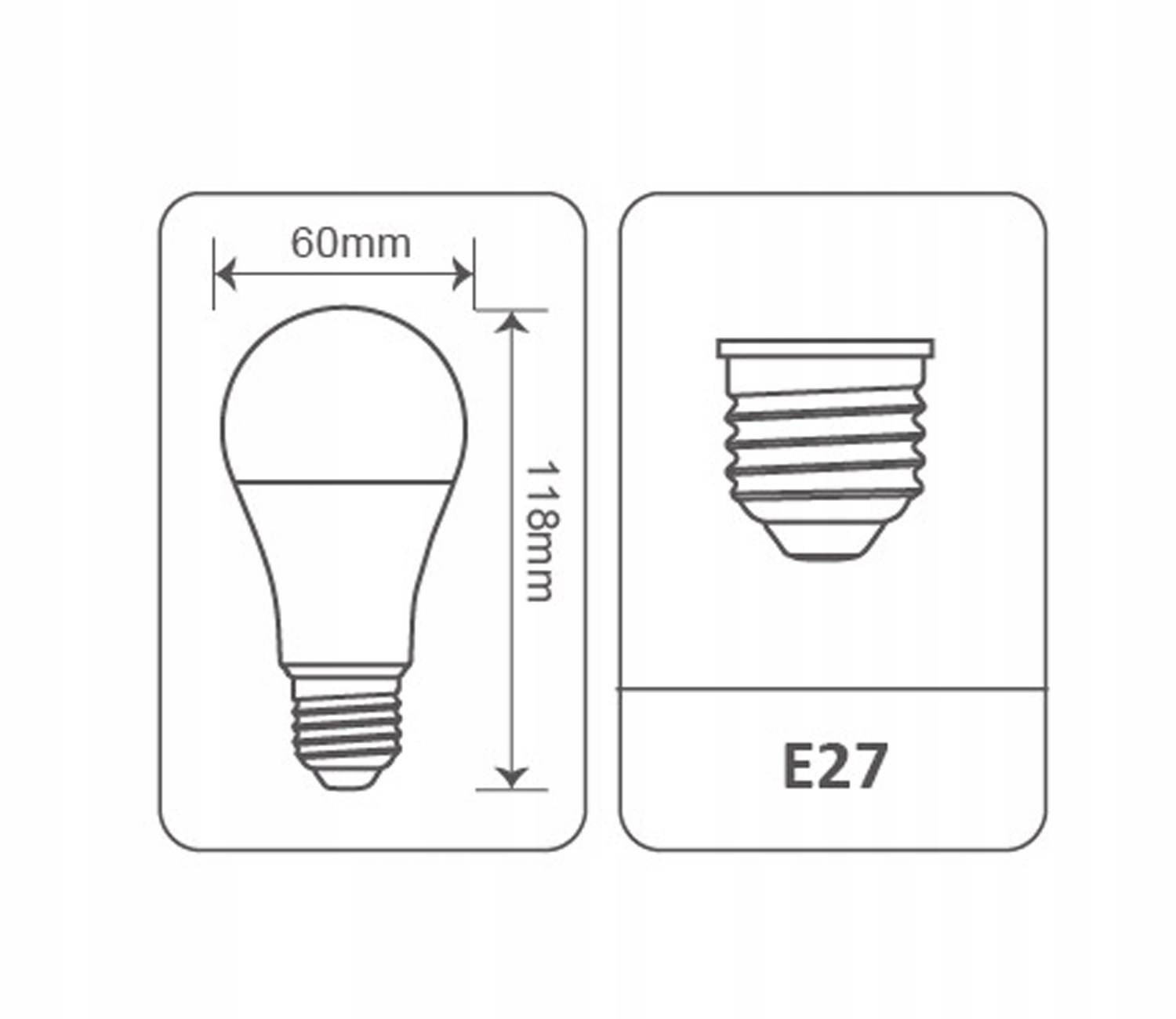 ŻARÓWKA LED E27 12W NEUTRALNY Kod producenta D85-LS-E27-A60-12W-NW