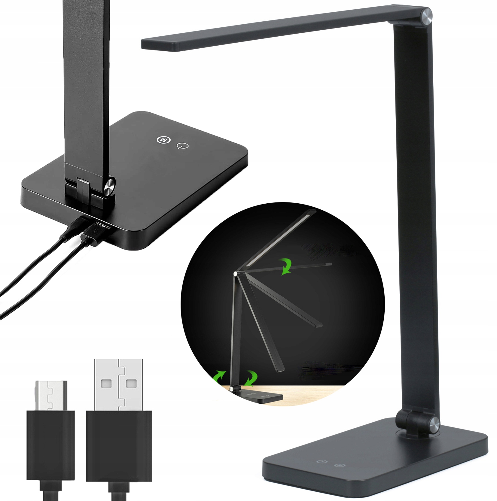 LAMPKA BIURKOWA SZKOLNA 28 LED DOTYK NA BIURKO DO CZYTANIA NAUKI PRACY