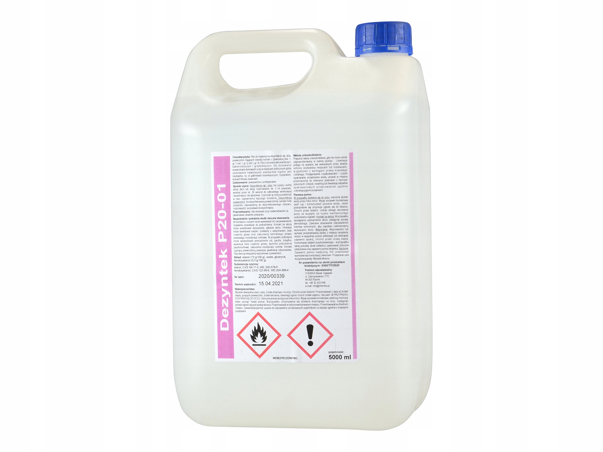 

Dezyntek Płyn 70% do dezynfekcji 5L