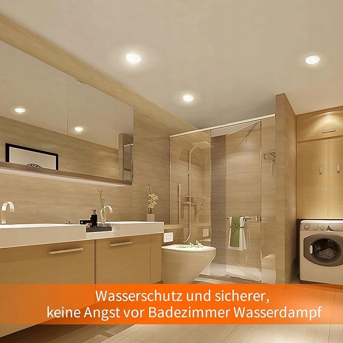 10x OCZKO WPUSTOWE REFLEKTOR SUFITOWY OKRĄGŁY GRATIS 10X ŻARÓWKA GU10 4500K Długość/wysokość 3.5 cm