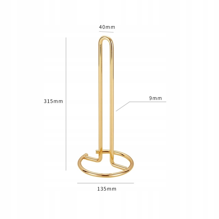 UCHWYT WIESZAK NA RĘCZNIK PAPIEROWY KUCHENNY mat Szerokość produktu 13.5 cm