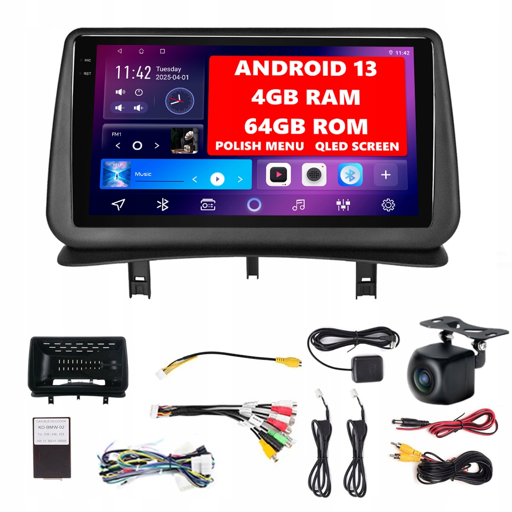 Radio Android 13 Renault Clio 3 2005-2014 Android Auto Carplay Bt 4GB/64GB
