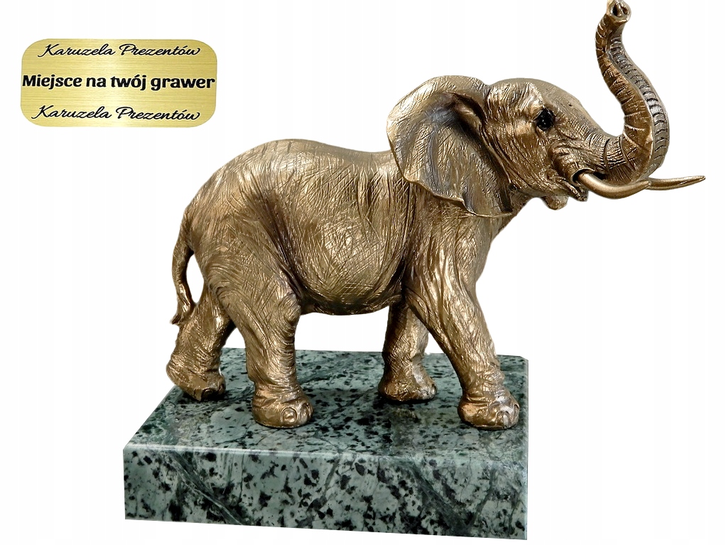 Krásna Figúrka Slon Na Šťastie Na Mramore Darček Pre Kolegyňu Z Práce