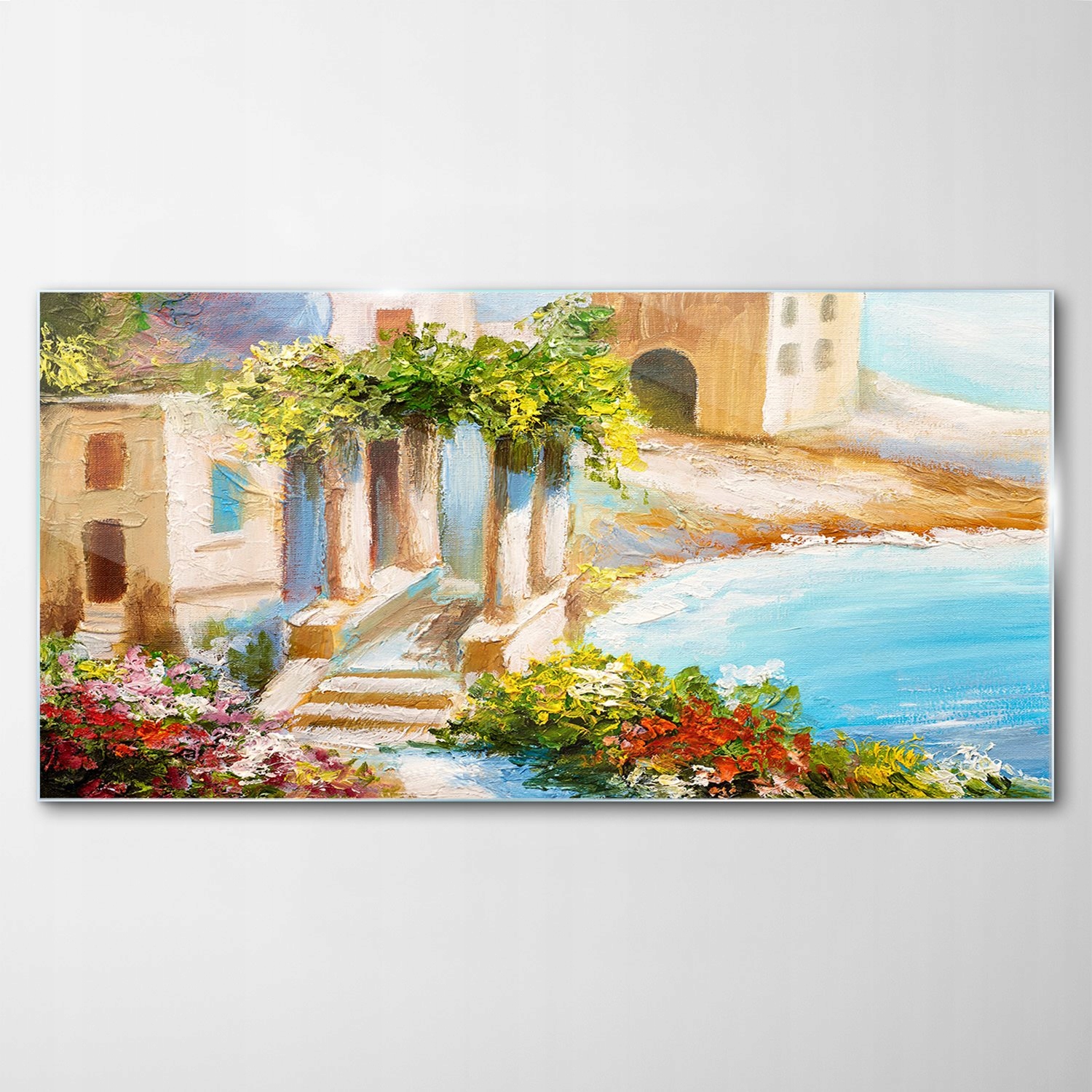 

Hartowany Obraz Szklany dom Morze Wybrzeże 140x70