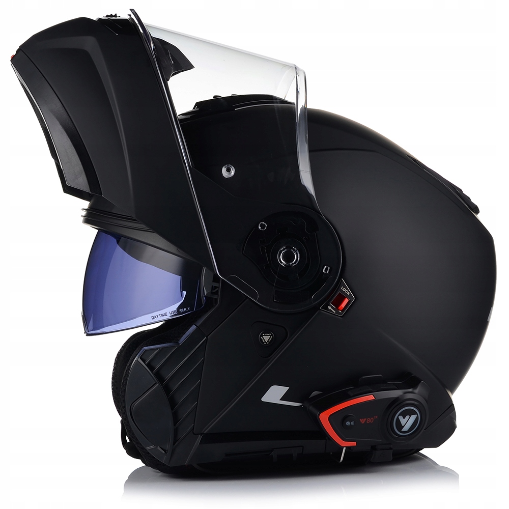 KASK MOTOCYKLOWY LS2 FF908 SZCZĘKOWY CZARNY MATT + INTERKOM VITO BLUETOOTH Stan opakowania oryginalne