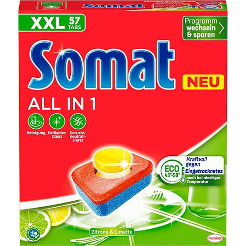 Levně tablety do myčky Somat All in 1 Zitrone & Limette 57ks 1kg