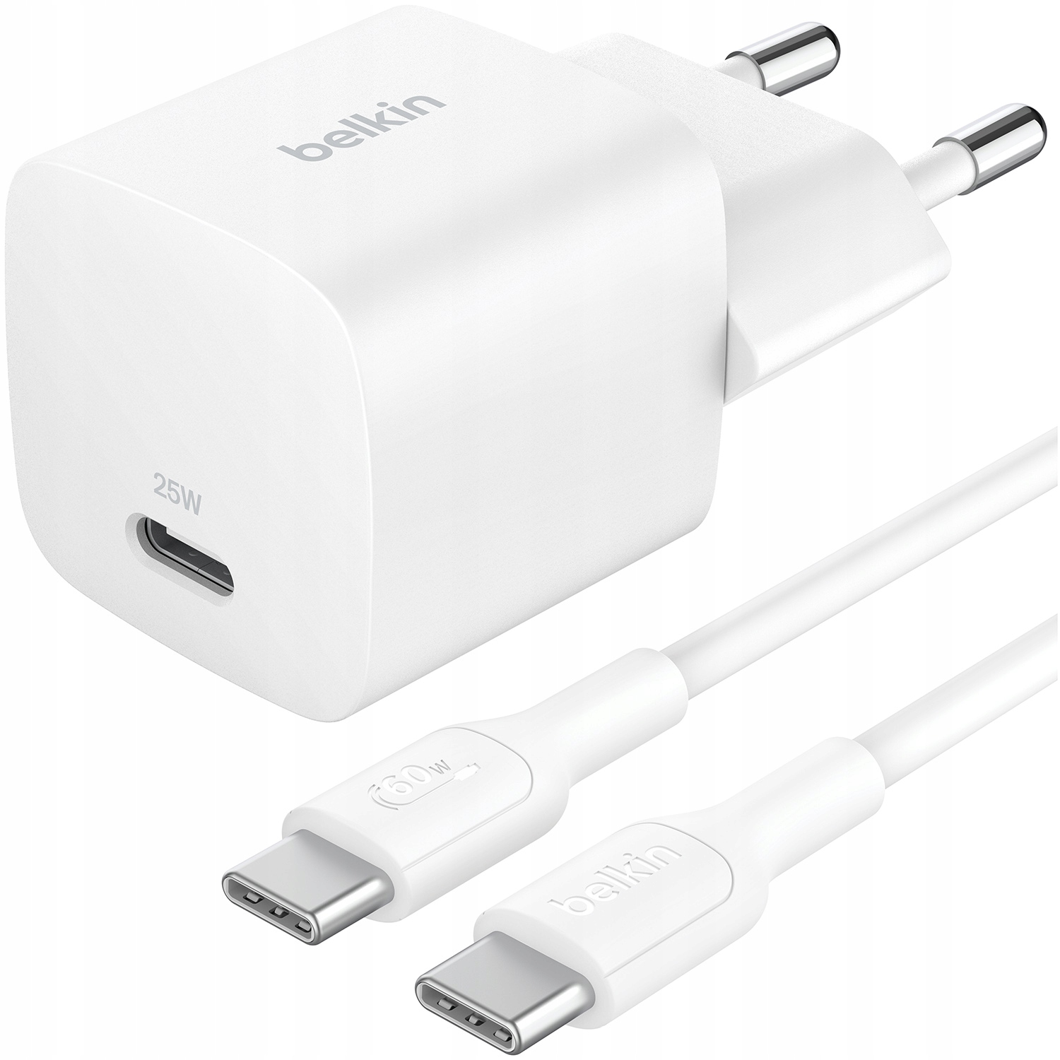 Ładowarka sieciowa Belkin Boost 25W Usb-c Pd 3.1 mała kostka kabel Usb-c