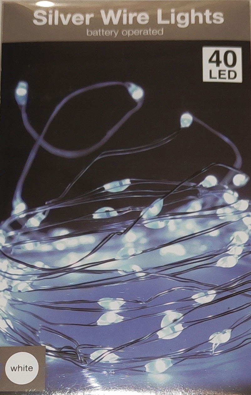 Lampki LED 40 na druciku zimne