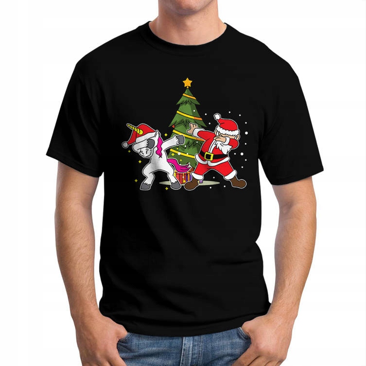 

Koszulka Męska Mikołaj Jednorożec Dab M