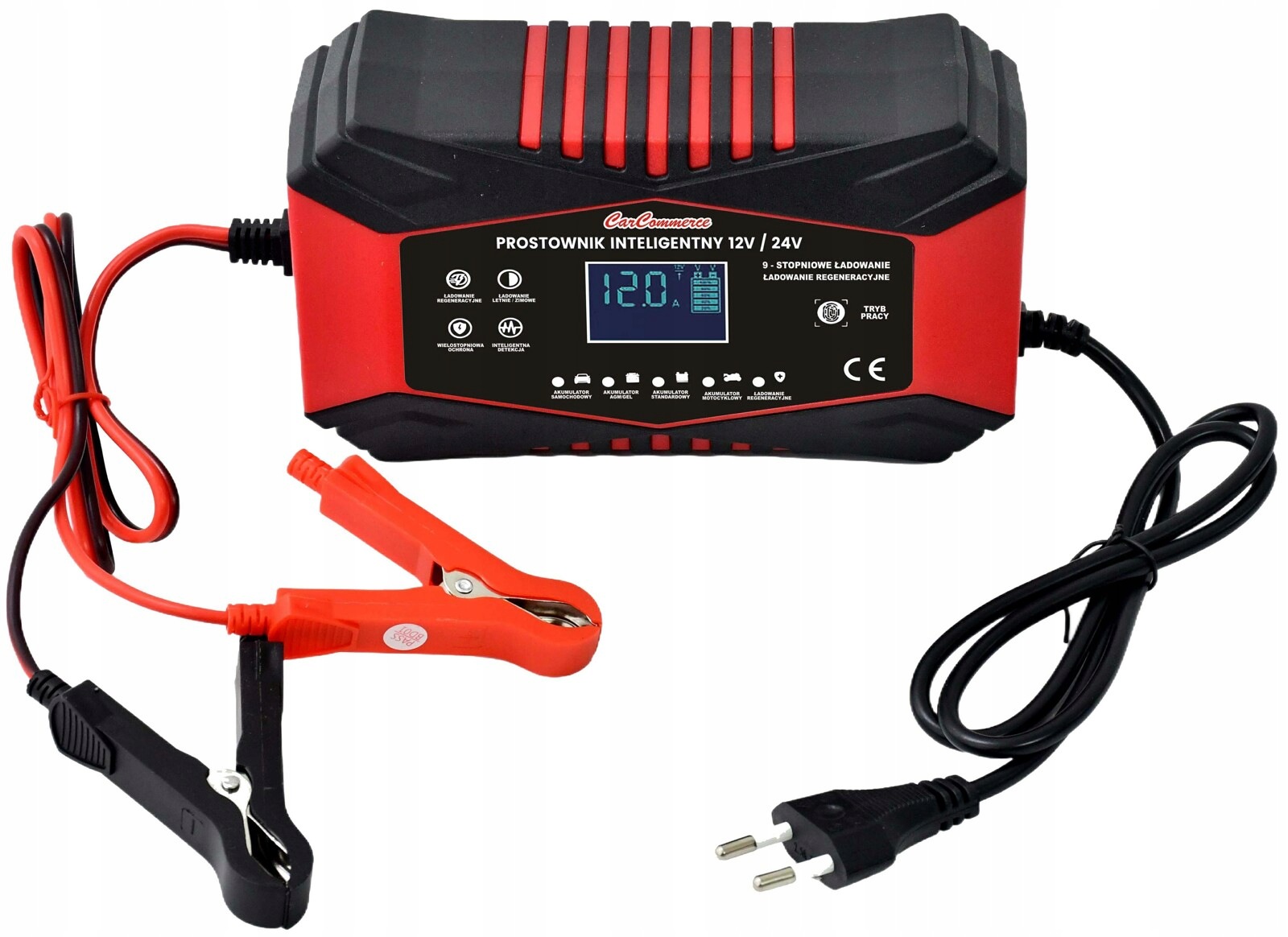 Automobilový Usměrňovač 12V 24V 6A 12A Pro Automatický Akumulátor