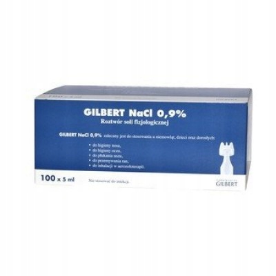 

Sól fizjologiczna Gilbert 0,9% NaCl 5szt. ampułek
