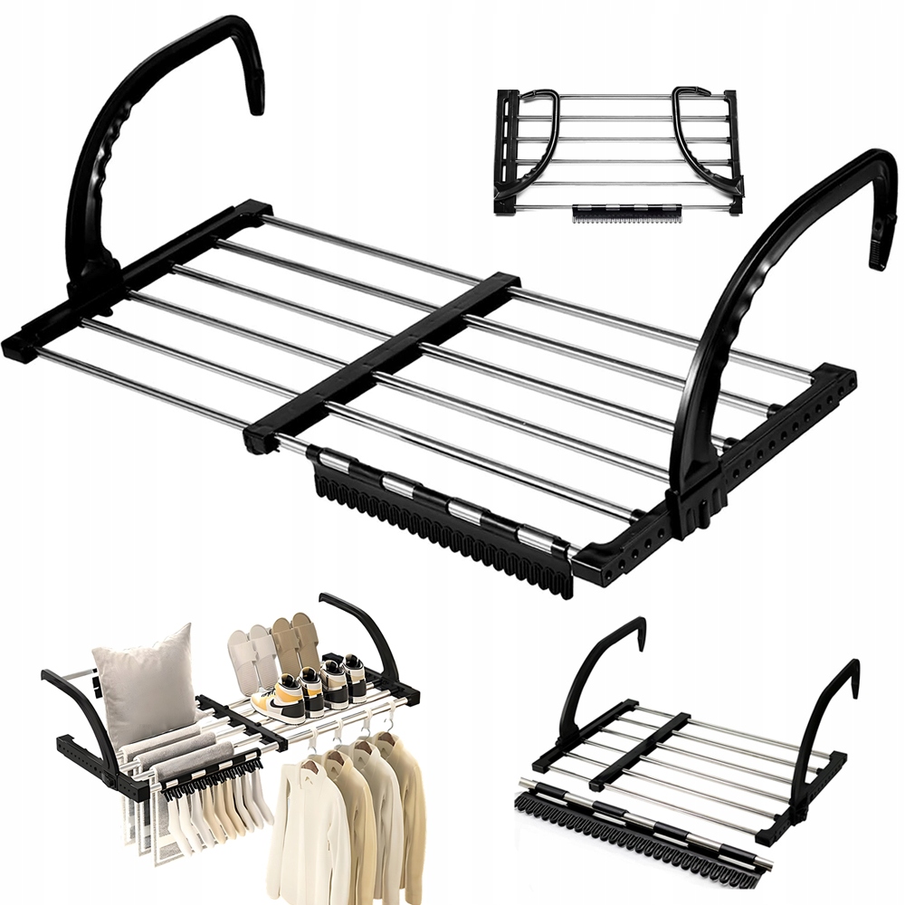 Levně Sušák Na Prádlo Rozkládací 110CM Na Balkon Do Koupelny Na Oblečení