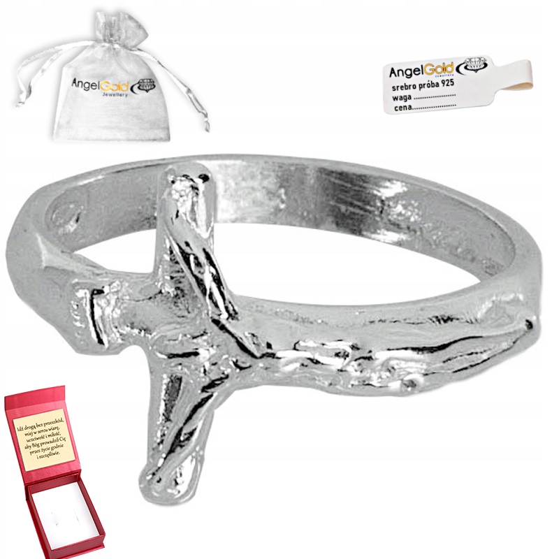 Stříbrný Prstýnek Ježíš Kříž Ryzost 925