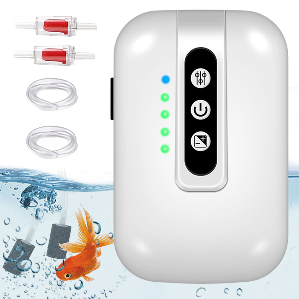 Pumpa Provzdušňovač Do Akvária Provzdušňovací Pumpa Nastavitelná 2000MAH