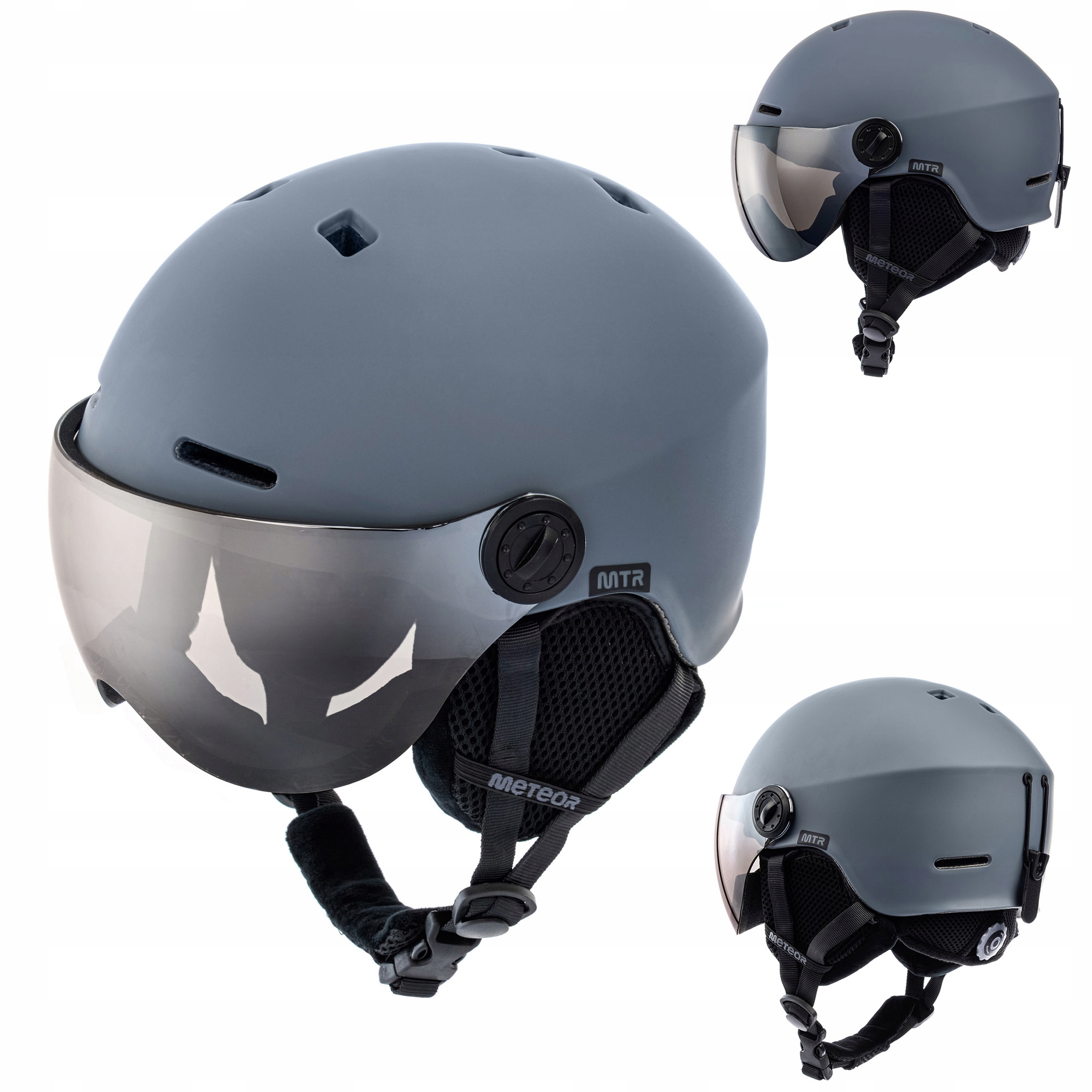 Lyžařská Přilba Snowboard Se Sklem Meteor Falven L 58-61 filtr S2 nastavitelný